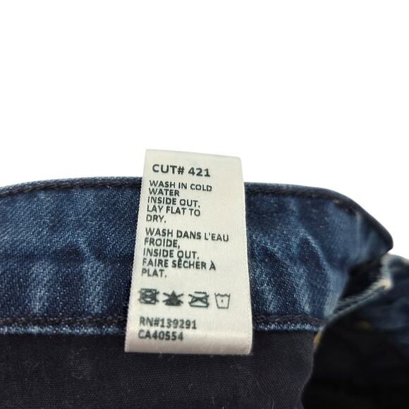 BALDWIN SZ 25 BLUE THERESE CUT 421 HIGH RISE CLASSIC STRAIGHT COTTON JEANS - Picture 7 of 8